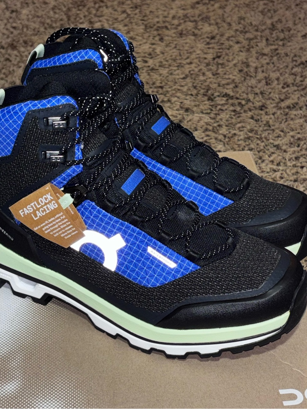 On Cloud Running Cloudalpine Waterproof Hiking Boots Women's Size 9 Cobalt New